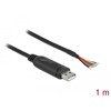 Kabel adapter USB 2.0 Typ-A na RS-232 openwire do lutowania 1m Delock 90524