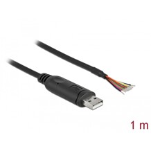 Kabel adapter USB 2.0 Typ-A na RS-232 openwire do lutowania 1m Delock 90524
