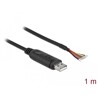 Kabel adapter USB 2.0 Typ-A na RS-232 openwire do lutowania 1m Delock 90524