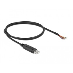 Kabel adapter USB 2.0 Typ-A na RS-232 openwire do lutowania 1m Delock 90524