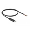 Kabel adapter USB 2.0 Typ-A na RS-232 openwire do lutowania 1m Delock 90524