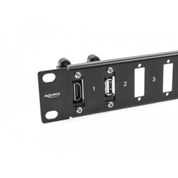 Panel 19" adaptera z 16 portami śrubowymi czarny Delock 66077
