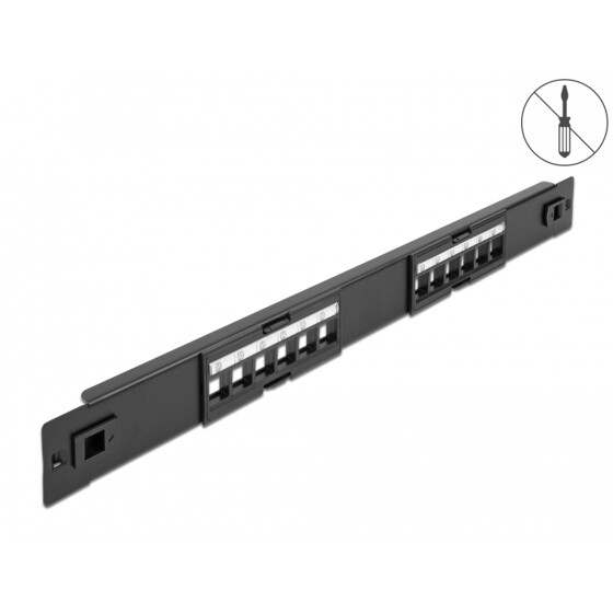 Krosownica Keystone 19" 12-portowa beznarzędziowa Delock 66821