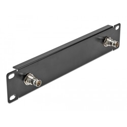 Panel 10" 1U z 2 gniazdami BNC żeńskimi czarny Delock 66851