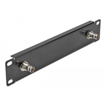 Panel 10" 1U z 2 gniazdami BNC żeńskimi czarny Delock 66851