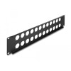 Panel krosowy 19&quot; 2U D-type 24-portowy czarny Delock 88055