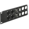 Panel krosowy 19&quot; 2U D-type 24-portowy czarny Delock 88055