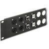 Panel krosowy 19" 2U D-type 24-portowy czarny Delock 88055