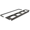 Panel krosowy 19&quot; 2U z 4 płytkami D-type 86×86 mm i 4 portami czarny Delock 88195