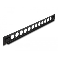 Panel krosowy 19" D-type 12-portowy beznarzędziowy czarny Delock 66900