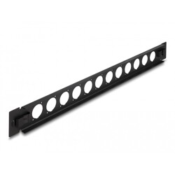 Panel krosowy 19" D-type 12-portowy beznarzędziowy czarny Delock 66900