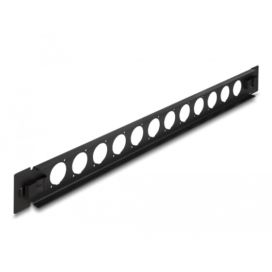 Panel krosowy 19" D-type 12-portowy beznarzędziowy czarny Delock 66900