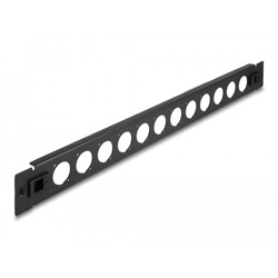 Panel krosowy 19" D-type 12-portowy beznarzędziowy czarny Delock 66900