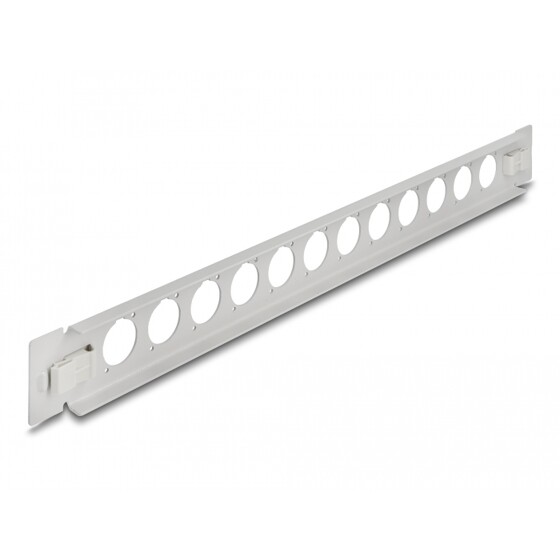 Panel krosowy 19" D-type 12-portowy beznarzędziowy szary Delock 66902