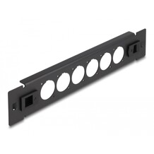Panel krosowy 10" D-type 6-portowy beznarzędziowy czarny Delock 66899