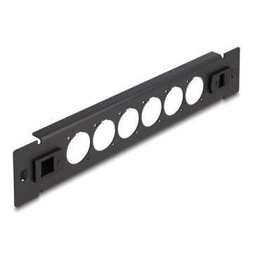 Panel krosowy 10" D-type 6-portowy beznarzędziowy czarny Delock 66899