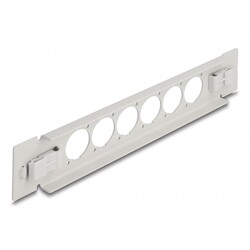 Panel krosowy 10" D-type 6-portowy beznarzędziowy szary Delock 66901