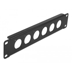 Panel krosowy 10" D-type 6-portowy czarny Delock 86501