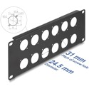 Panel krosowy 10" D-type 12-portowy 2U czarny Delock 88054
