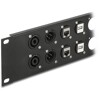 Panel krosowy 10&quot; D-type 12-portowy 2U czarny Delock 88054