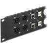 Panel krosowy 10&quot; D-type 12-portowy 2U czarny Delock 88054