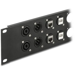 Panel krosowy 10" D-type 12-portowy 2U czarny Delock 88054