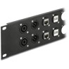 Panel krosowy 10" D-type 12-portowy 2U czarny Delock 88054