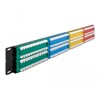 Panel krosowy 19&quot; 2U 48-portowy Cat.5e kolorowy Delock 66881
