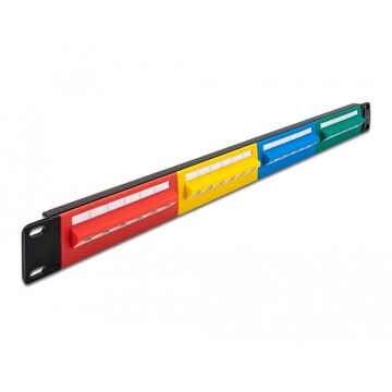 Panel krosowy 19" 1U 24-portowy Cat.5e kolorowy Delock 66880