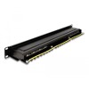 Panel krosowy 19&quot; 1U 16-portowy Cat.6A czarny Delock 66876