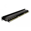 Panel krosowy 19&quot; 1U 16-portowy Cat.6A czarny Delock 66876