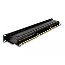 Panel krosowy 19" 1U 16-portowy Cat.6A czarny Delock 66876
