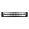 Panel krosowy Keystone 19&quot; 2U 48-portowy z listwą przeciwnaprężeniową czarny Delock 66878