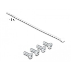 Panel krosowy Keystone 19" 2U 48-portowy z listwą przeciwnaprężeniową czarny Delock 66878