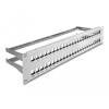 Panel krosowy Keystone 19&quot; 2U 48-portowy z listwą przeciwnaprężeniową szary Delock 66879