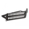 Panel krosowy Keystone 19&quot; 2U 48-portowy z listwą przeciwnaprężeniową odgięty czarny Delock 66977