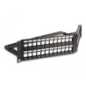 Panel krosowy Keystone 19" 2U 48-portowy z listwą przeciwnaprężeniową odgięty czarny Delock 66977