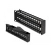 Panel krosowy Keystone 19&quot; 2U 48-portowy z listwą przeciwnaprężeniową odgięty czarny Delock 66977