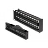 Panel krosowy Keystone 19" 2U 48-portowy z listwą przeciwnaprężeniową odgięty czarny Delock 66977