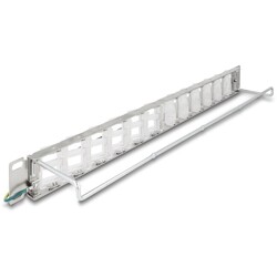 Panel krosowy Keystone 19" 24-portowy odchylany z odciążeniem Delock 67066