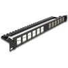 Panel krosowy Keystone 19&quot; 24-portowy kątowy z odciążeniem czarny Delock 67042
