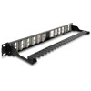 Panel krosowy Keystone 19&quot; 24-portowy kątowy z odciążeniem czarny Delock 67042