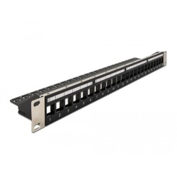 Krosownica Keystone 19" 24-portowa czarna Delock 66865