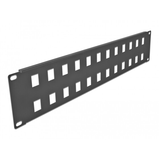 Krosownica Keystone 19" 2U D-type 24-portowa czarna Delock 66837