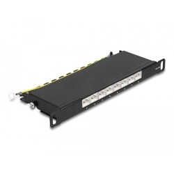 Panel krosowy 10" 0,5U 8-portowy Cat.6A czarny Delock 66870