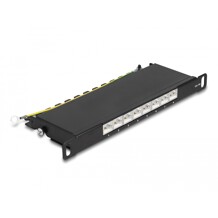 Panel krosowy 10" 0,5U 8-portowy Cat.6A czarny Delock 66870