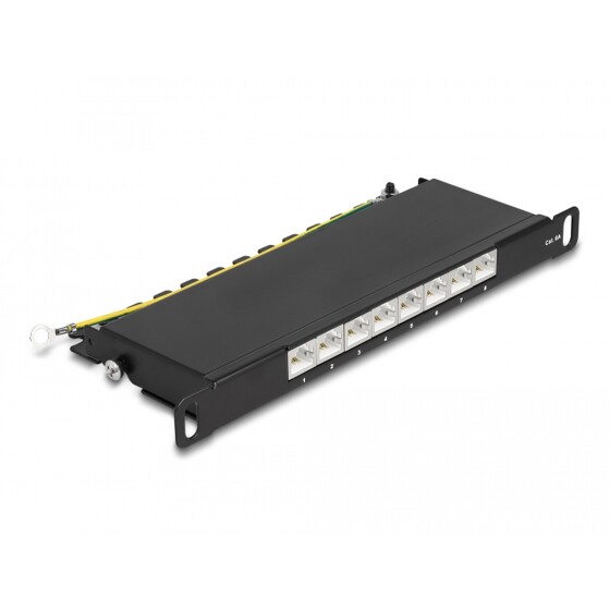 Panel krosowy 10" 0,5U 8-portowy Cat.6A czarny Delock 66870