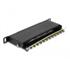 Panel krosowy 10&quot; 0,5U 8-portowy Cat.6A czarny Delock 66870