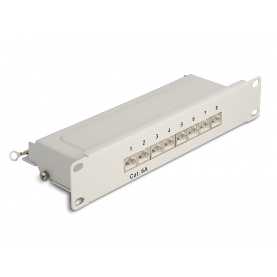 Panel krosowy 10" 1U 8-portowy Cat.6A szary Delock 66873