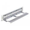 Panel krosowy Keystone 10&quot; 1U 12-portowy z listwą przeciwnaprężeniową szary Delock 66875